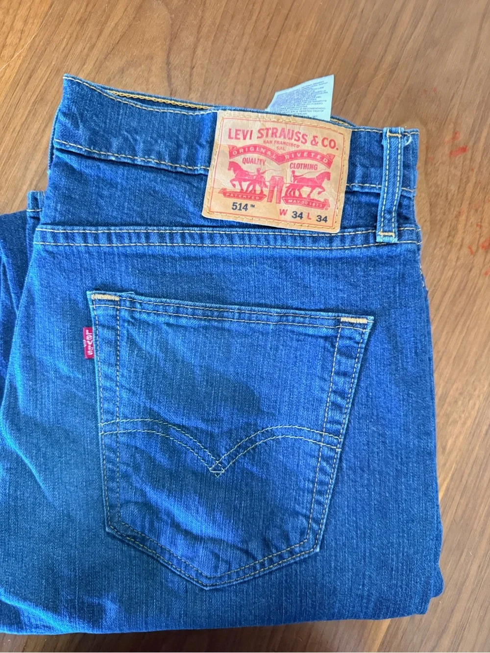 Levi's Straight Jeans in Dark Blue Denim